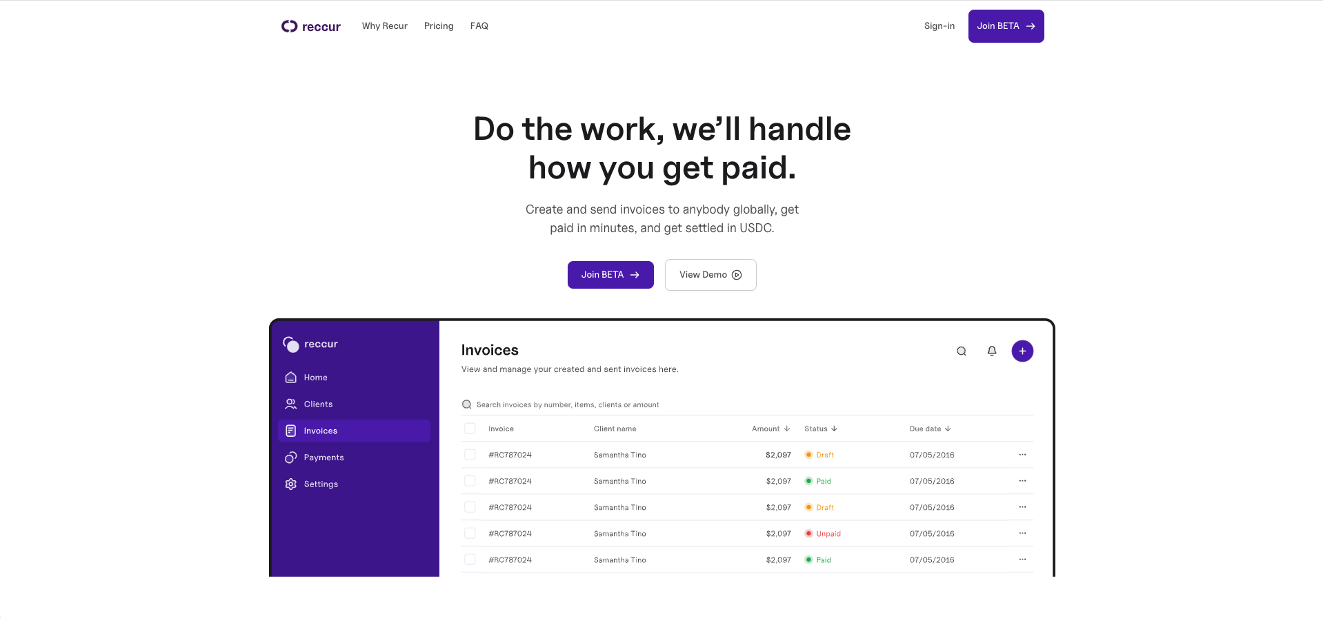 Reccur Visualization